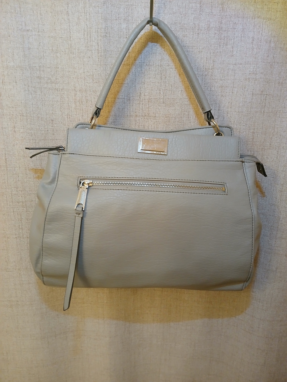 Juicy Couture Light Gray Structured Top-Handle Satchel Vintage